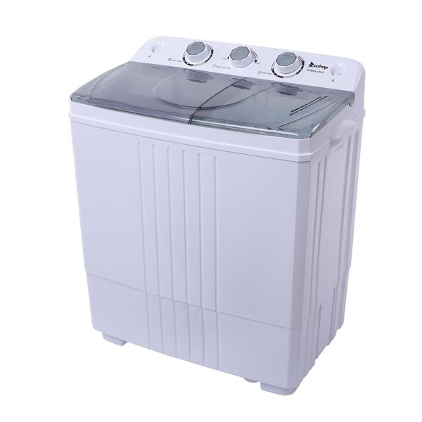 Winado Portable Mini Twin Tub Washing Machine 16.5Lbs Compact Washer